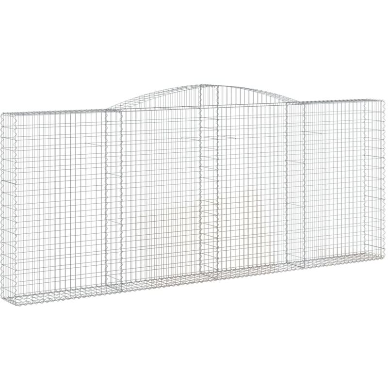 Vidaxl - Cesta gaviones forma arco hierro galvanizado 400x30x160/180 cm Plateado barato