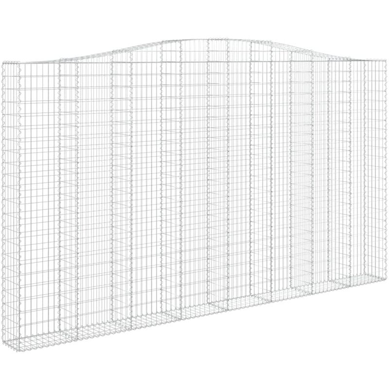 Vidaxl - Cesta gaviones forma arco hierro galvanizado 400x30x220/240 cm Plateado barato