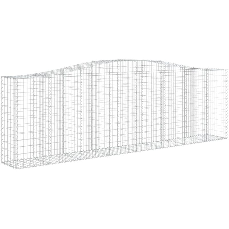 Vidaxl - Cesta gaviones forma arco hierro galvanizado 400x50x120/140 cm Plateado barato