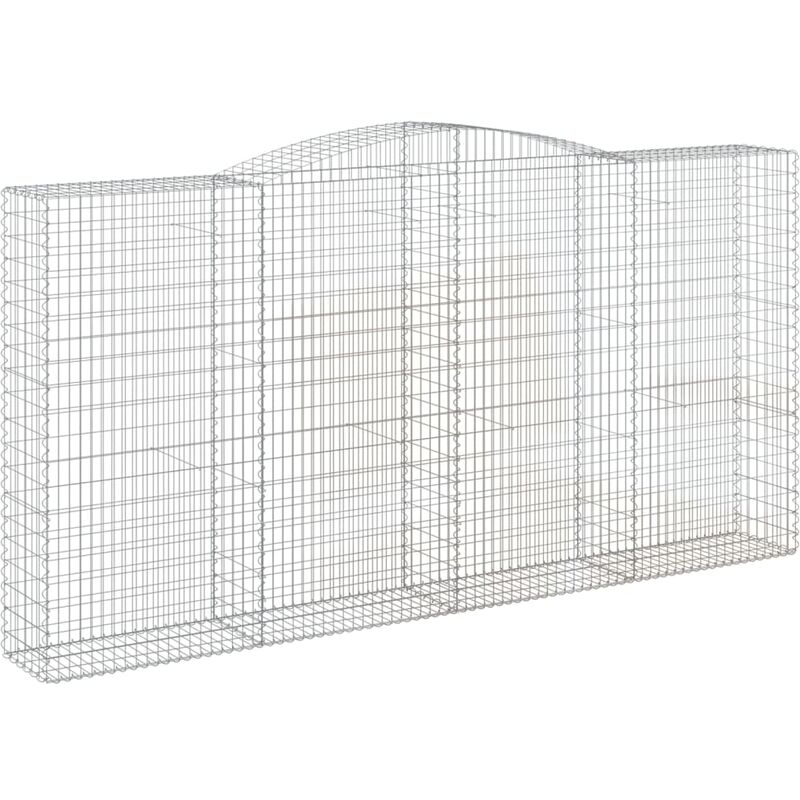 Vidaxl - Cesta gaviones forma arco hierro galvanizado 400x50x200/220 cm Plateado barato