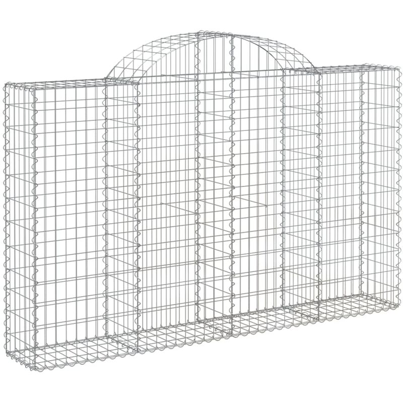Vidaxl - Cestas de gaviones 2 uds forma de arco hierro 200x30x120/140cm Plateado barato