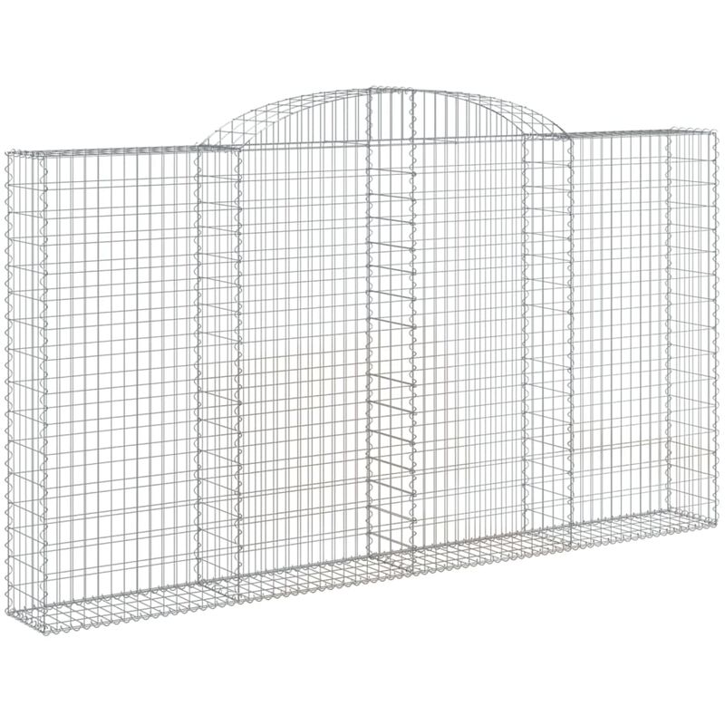 Vidaxl - Cestas de gaviones 2 uds forma de arco hierro 300x30x160/180 cm Plateado barato